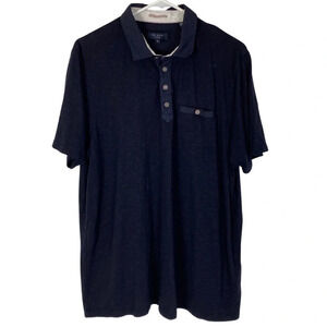 Ted Baker London Polo Shirt Mens XXL Navy Blue Short Sleeve Tshirt Shirt 2XL 2X
